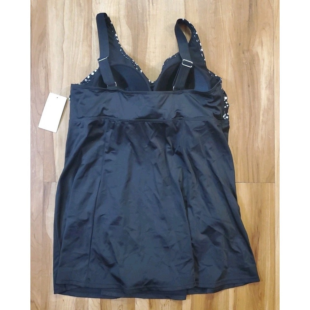 Swimsuits For All Swim Dress Women's 20 Black One Piece V-Neck Swimwear Beach - Picture 2 of 4